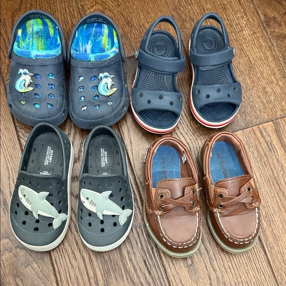 CROCS Kids Sandals and Clogs - Blue, Brown, Gray